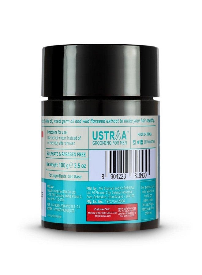 USTRAA Hair Cream for Men - For Daily Use with Light Hold- Style & nourishment | Wheat Germ Oil | Wild Flax Seed Extracts | Moisturizes Hair | Non-sticky, Non-oily - Sulphate & Paraben FREE - Image 2